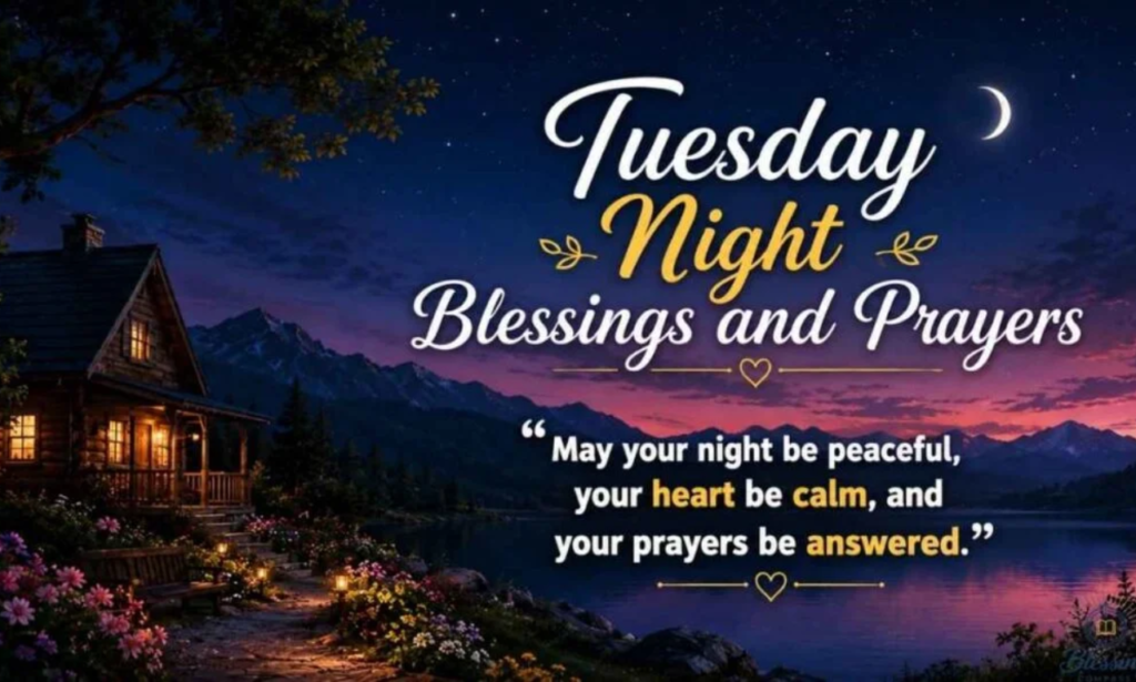 Tuesday night blessings with peaceful words of hope and faith