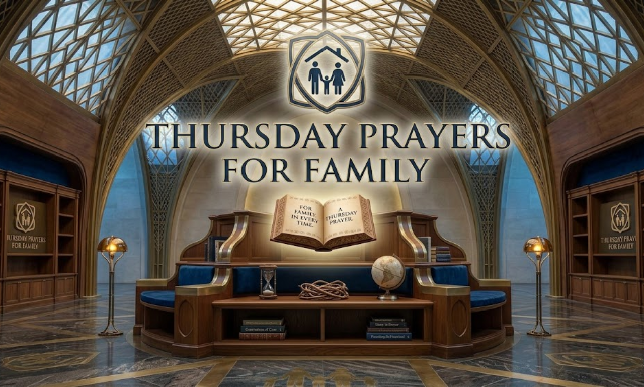 Thursday prayers for family, bringing blessings, peace, protection, and guidance.