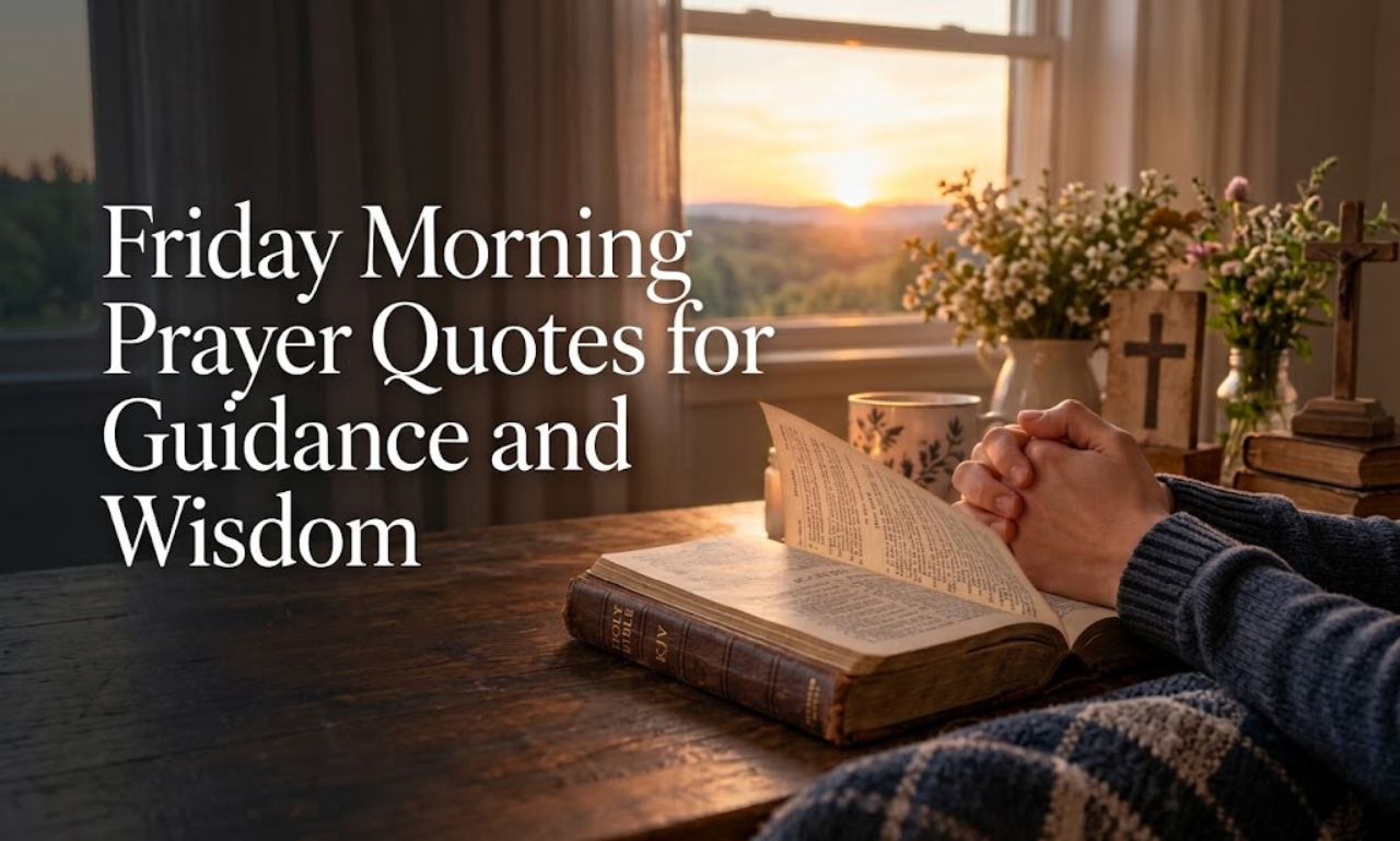 Friday morning prayer quotes for guidance and wisdom, offering faith, clarity, peace, and encouragement for the day.
