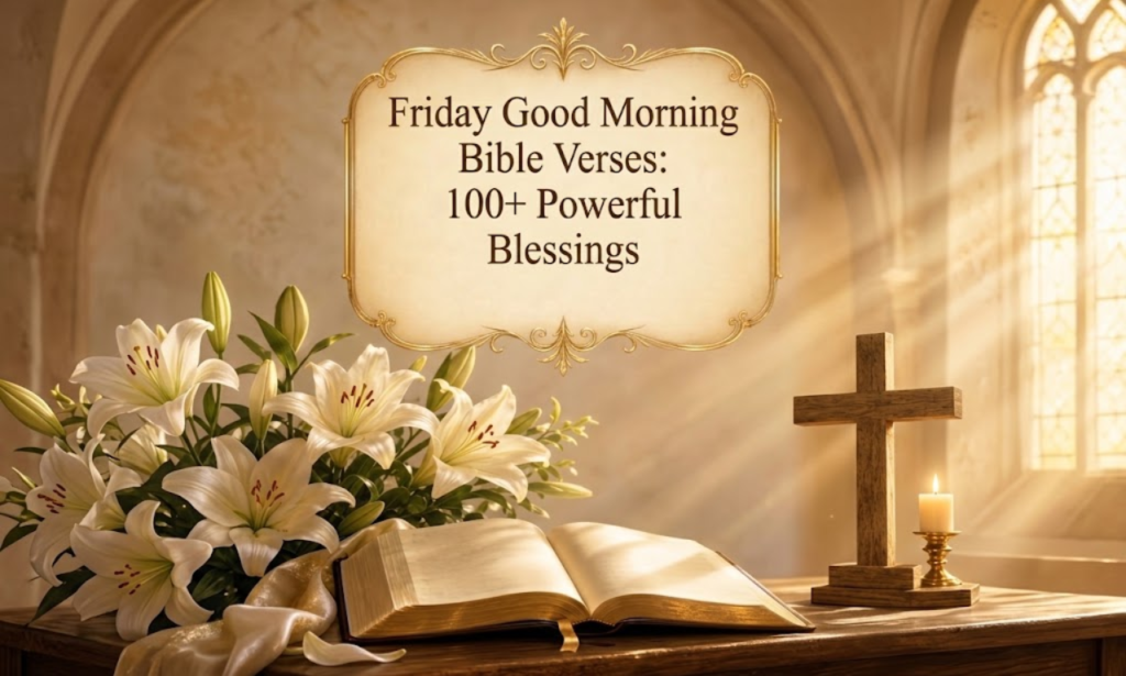 Friday good morning Bible verses with powerful blessings for faith, hope, peace, and a blessed day.
