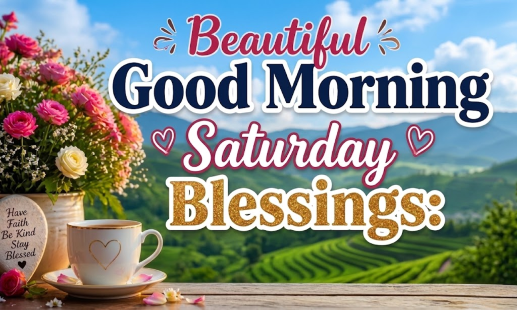 Saturday morning blessings with uplifting words of hope, joy, peace, and faith