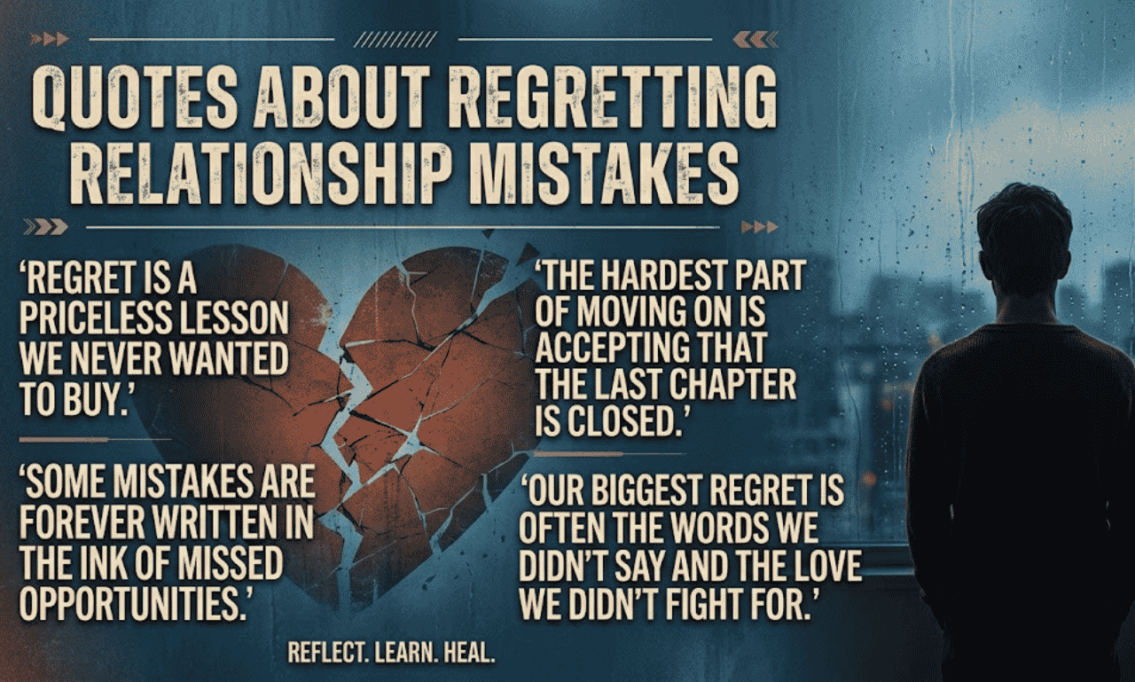 Quotes About Regretting Relationship Mistakes and Lessons from Lost Love         Do you like this personality?