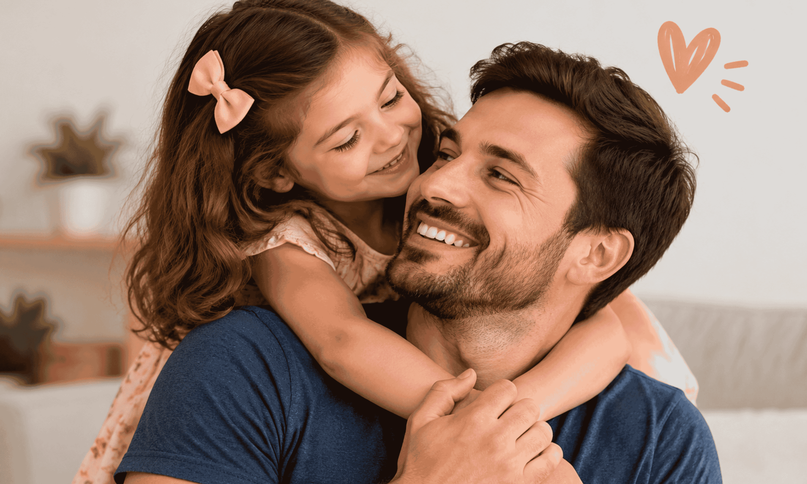 Loving father hugging his daughter for girl dad captions